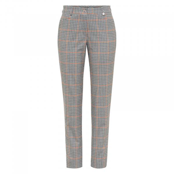 GOLFINO Ladies' 7/8 checked golf trousers in stretch fabric with viscose